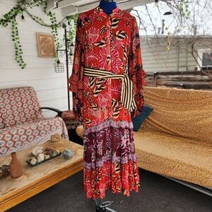 🌺 Farm Rio Mixed Floral Maxi Dress | Size XS